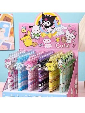 Pens Hello Kitty Ballpoint 6pc Sanrio Kuromi Melody Pom Cinnamaroll School Draw
